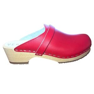 Verka Ledig Clog Lingonberry – Swedish Wooden Slip-On Clogs SZ 39/8- 8.5 NWOB